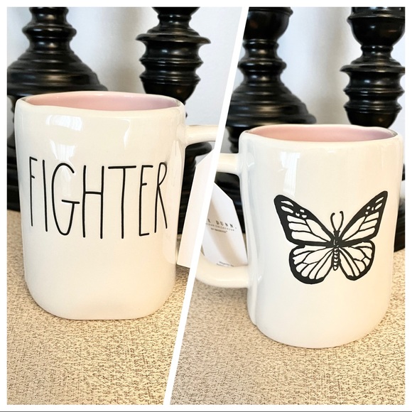 Rae Dunn Other - NEW Rae Dunn FIGHTER/BUTTERFLY Ceramic Mug